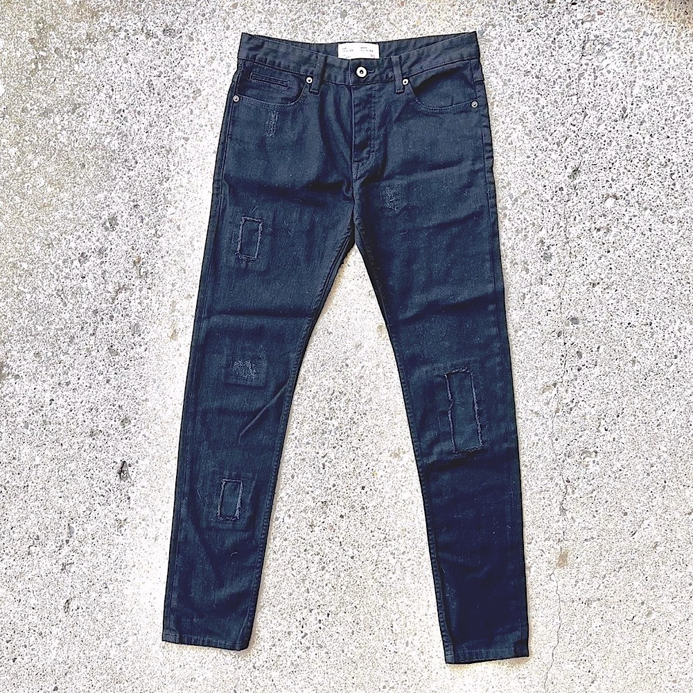 FairPlay Black Distressed Slim Straight Leg Jeans Size 30 Denim Pants NEW W/ TAG